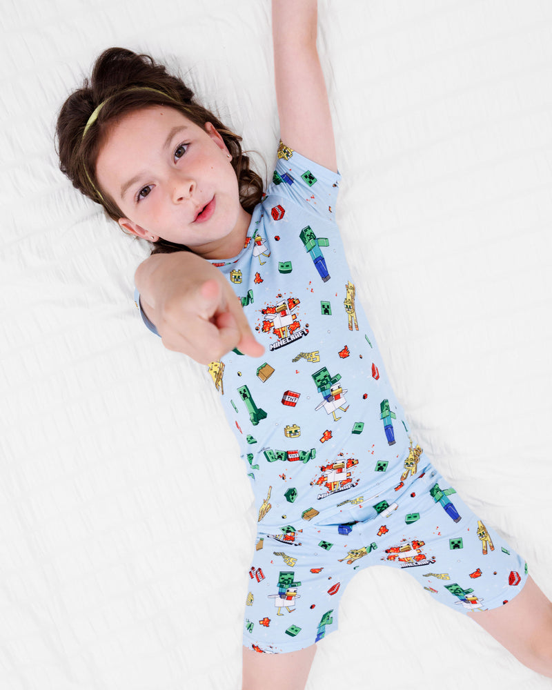 Minecraft: Chicken Jockey Bamboo Kids Pajama Short Set