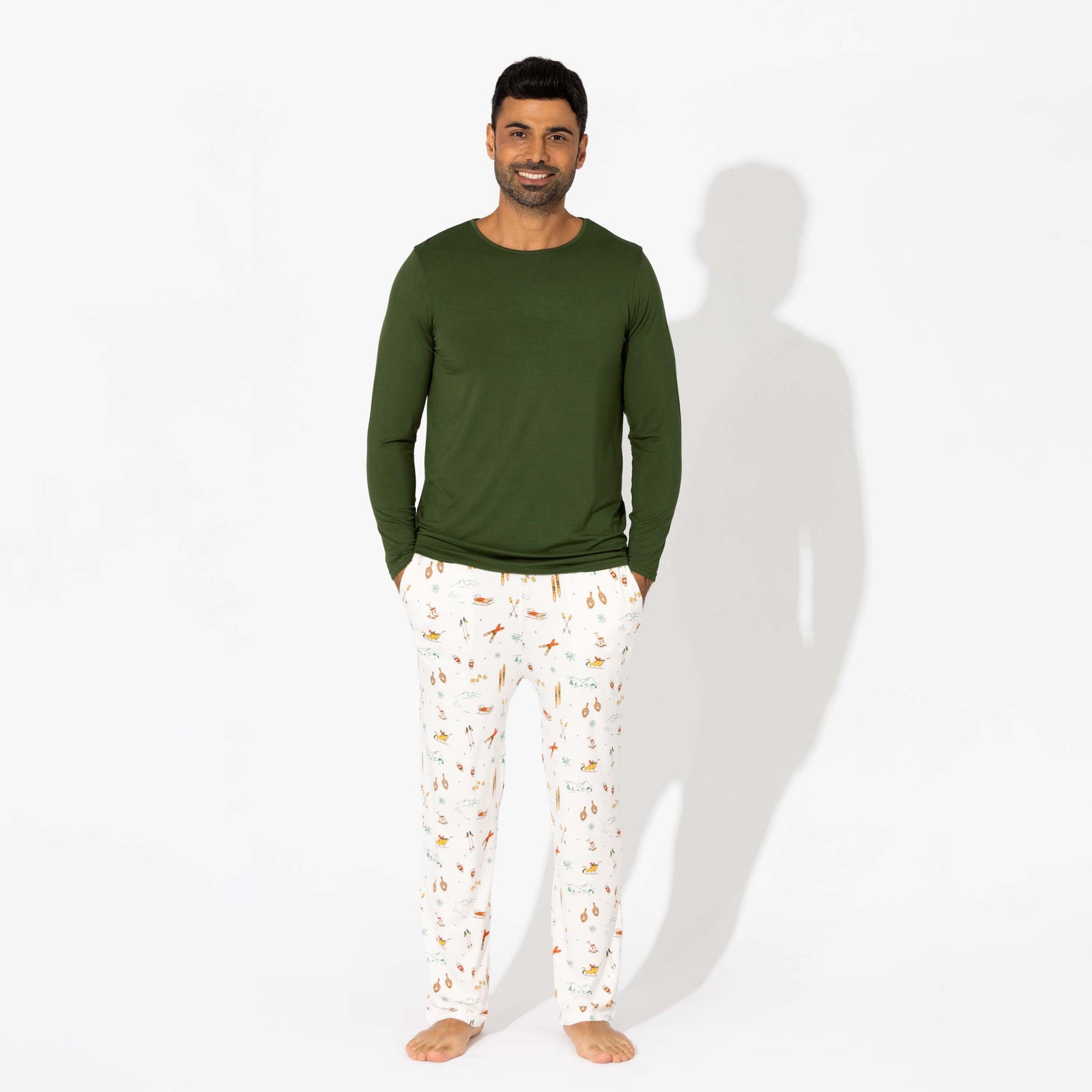 Vintage Holiday Bamboo Men's Pajama Set