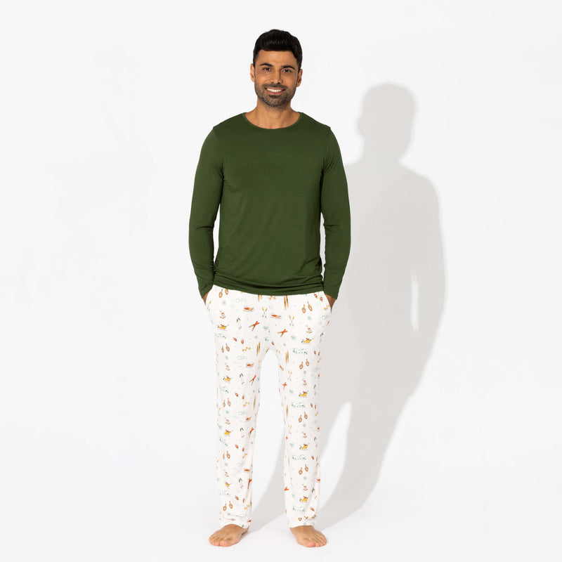 Vintage Holiday Bamboo Men's Pajama Set