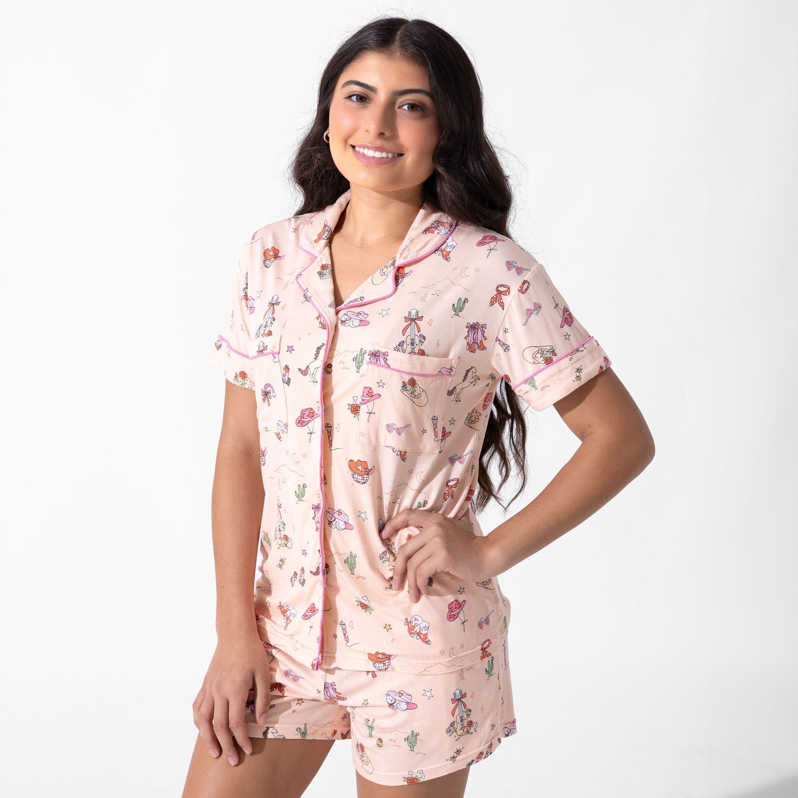 Cowgirl Bamboo Women's Pajama Short Set
