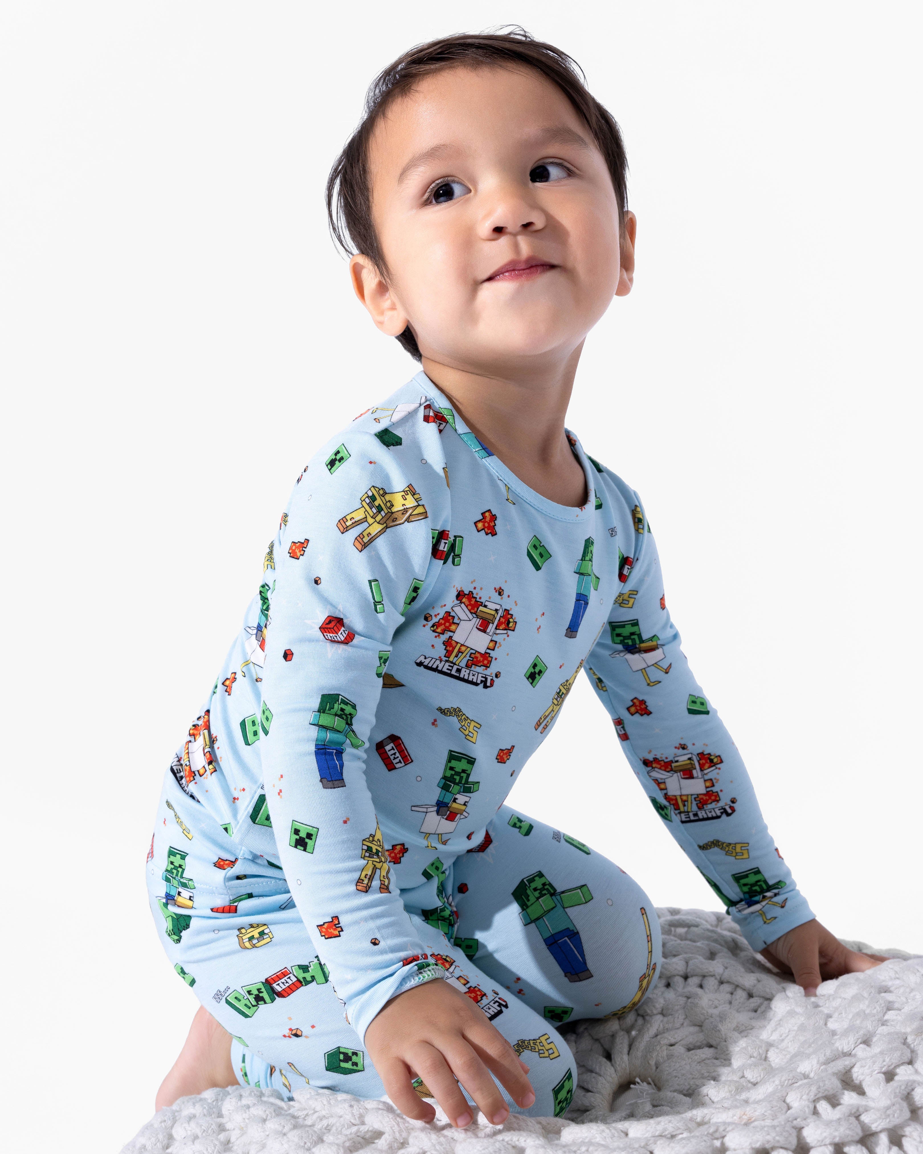 Minecraft Chicken Jockey Bamboo Kids Pajamas | Soft Bamboo PJs for