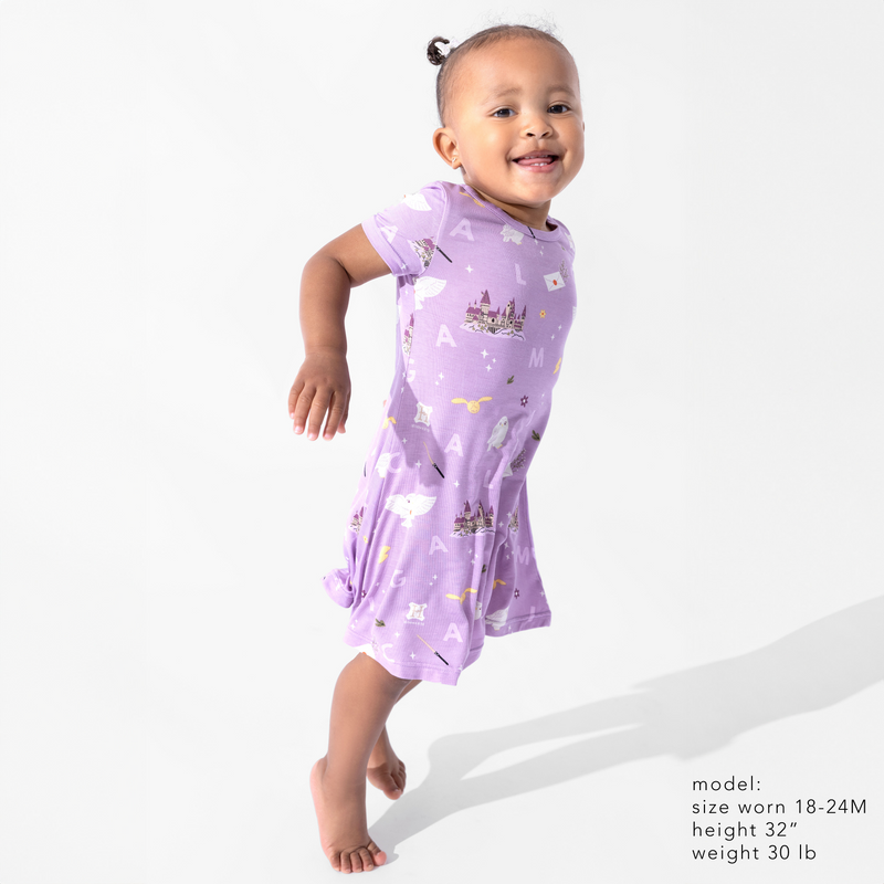 Hedwig's Magical Mail Bamboo Girls' Short Sleeve Dress