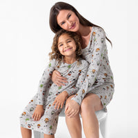 Little Monsters Bamboo Girls' Long Sleeve Dress