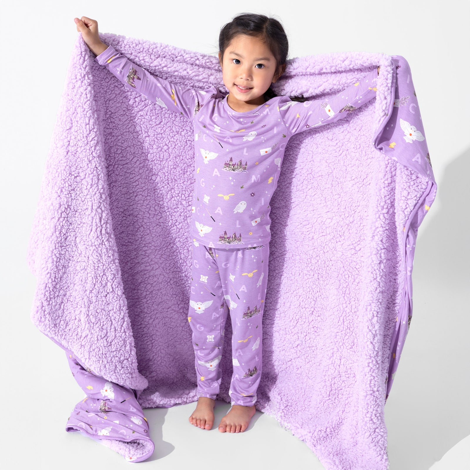 Hedwig's Magical Mail Bamboo Sherpa Blanket