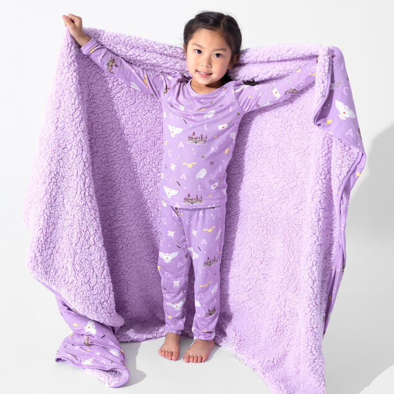 Hedwig's Magical Mail Bamboo Sherpa Blanket