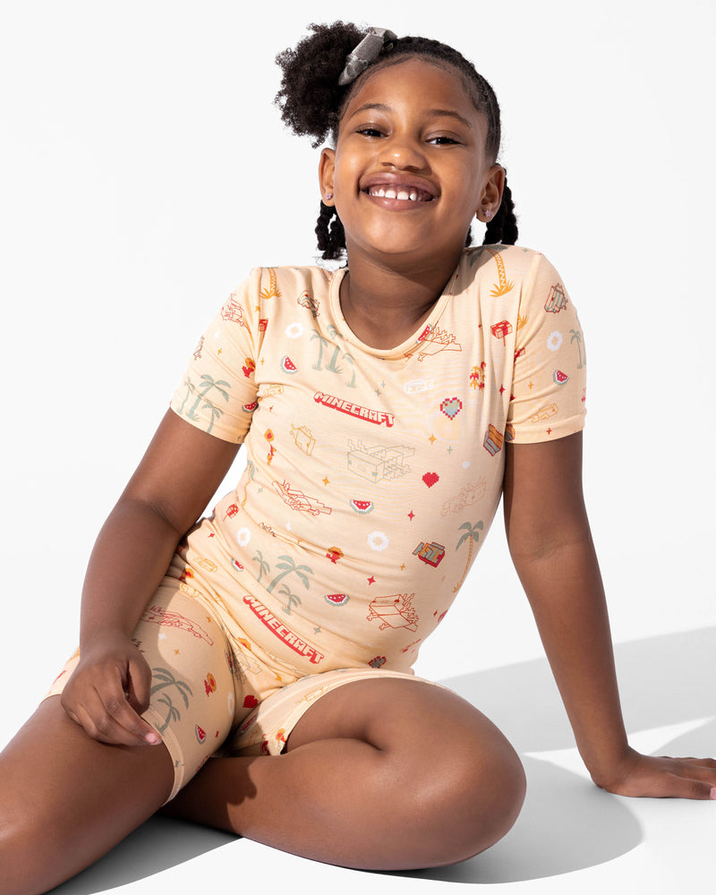 Minecraft: Summer Vibes Kids Pajama Short Set