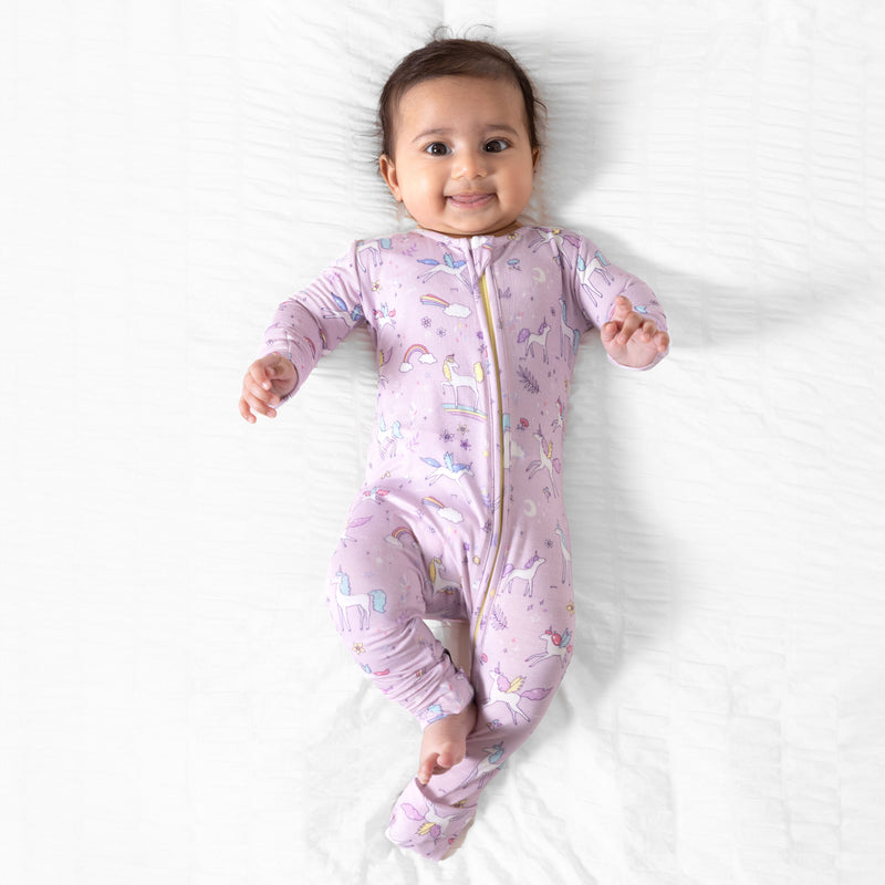 Enchanted Unicorn Bamboo Convertible Footie