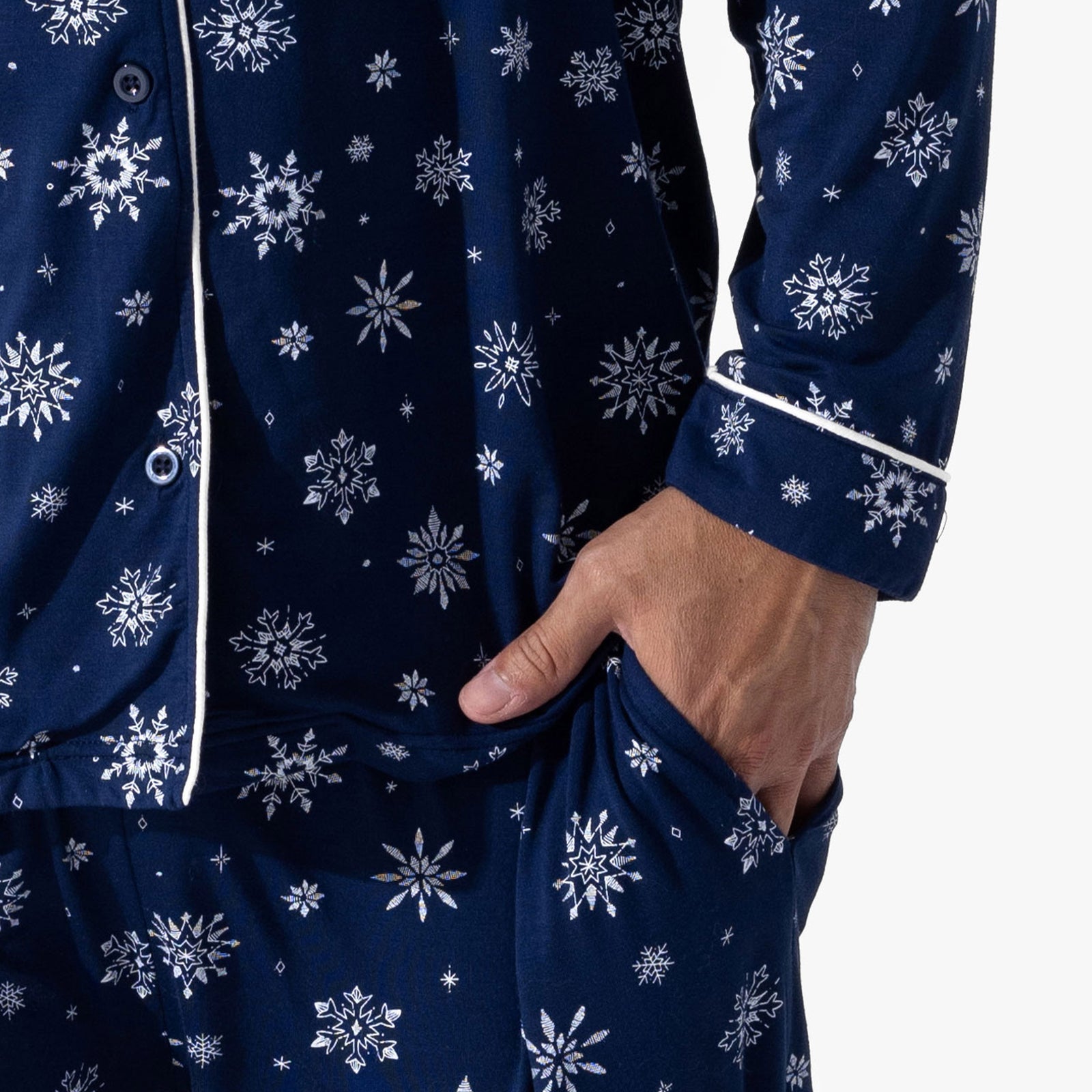 Snowflake Bamboo Men's Pajama Set