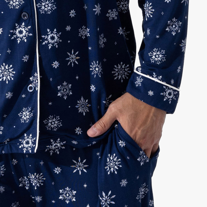 Snowflake Bamboo Men's Pajama Set