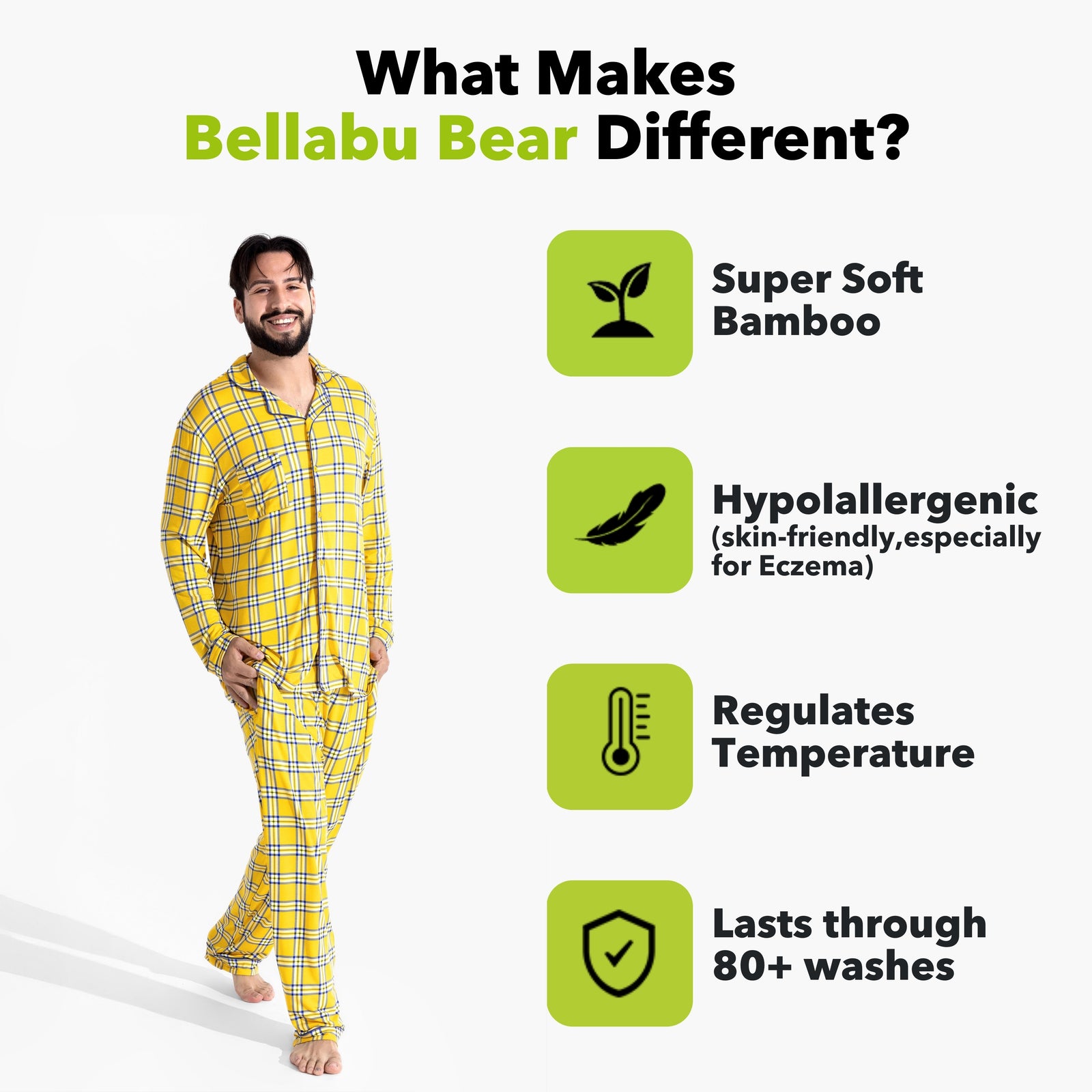 Clueless Total Betty Plaid Bamboo Men's Pajama Set