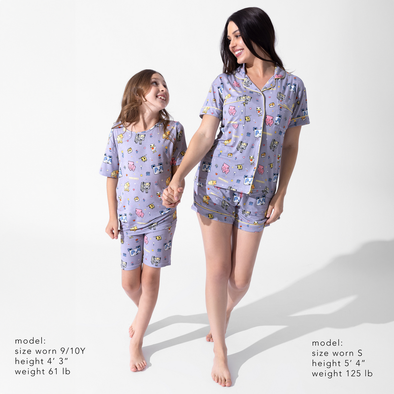 Minecraft Pixel Pals Bamboo Kids Pajama Short Set