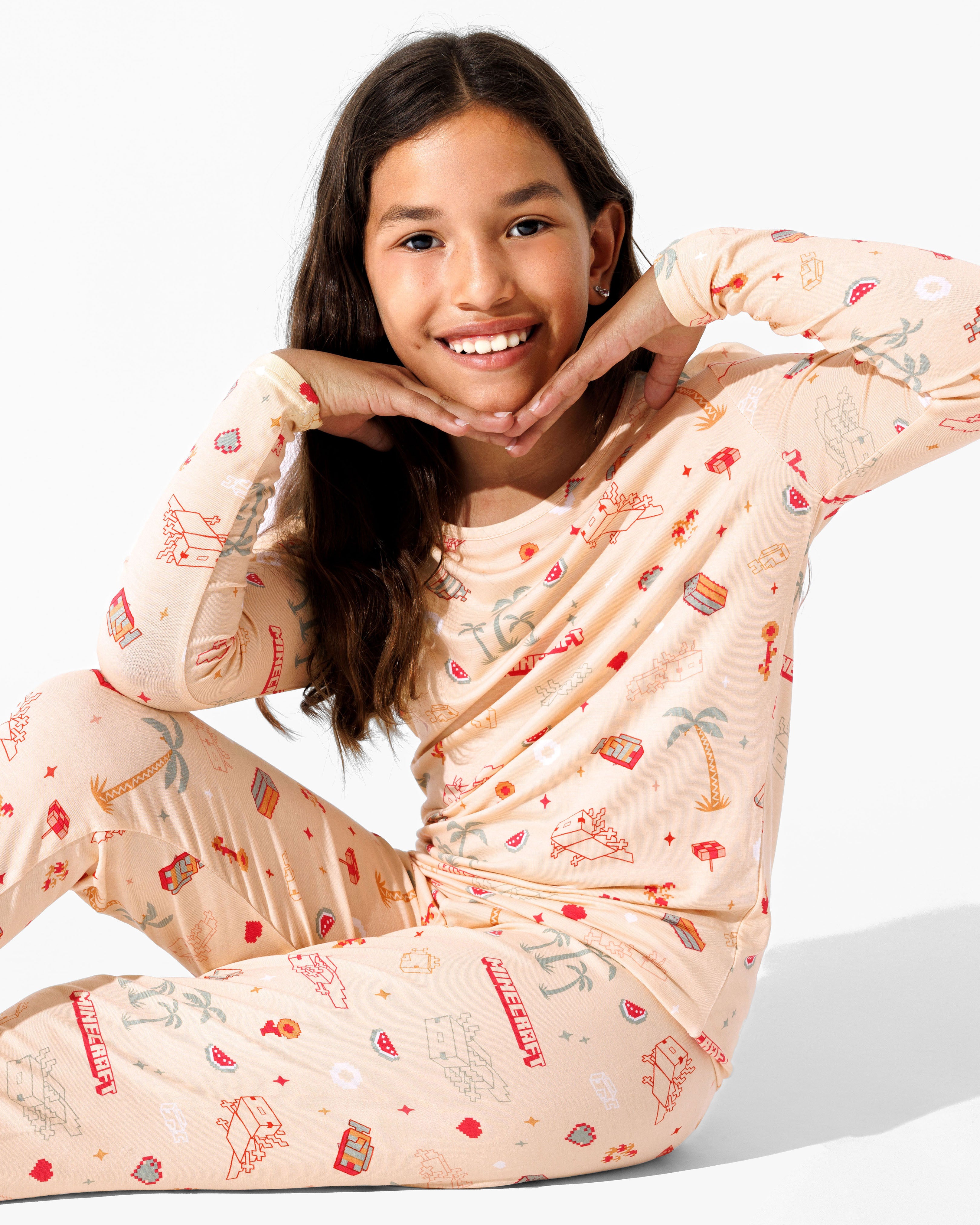 Minecraft Summer Vibes Bamboo Kids Pajamas | Soft Bamboo PJs