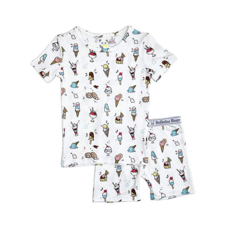 Ice Cream Bamboo Kids Pajama Short Set