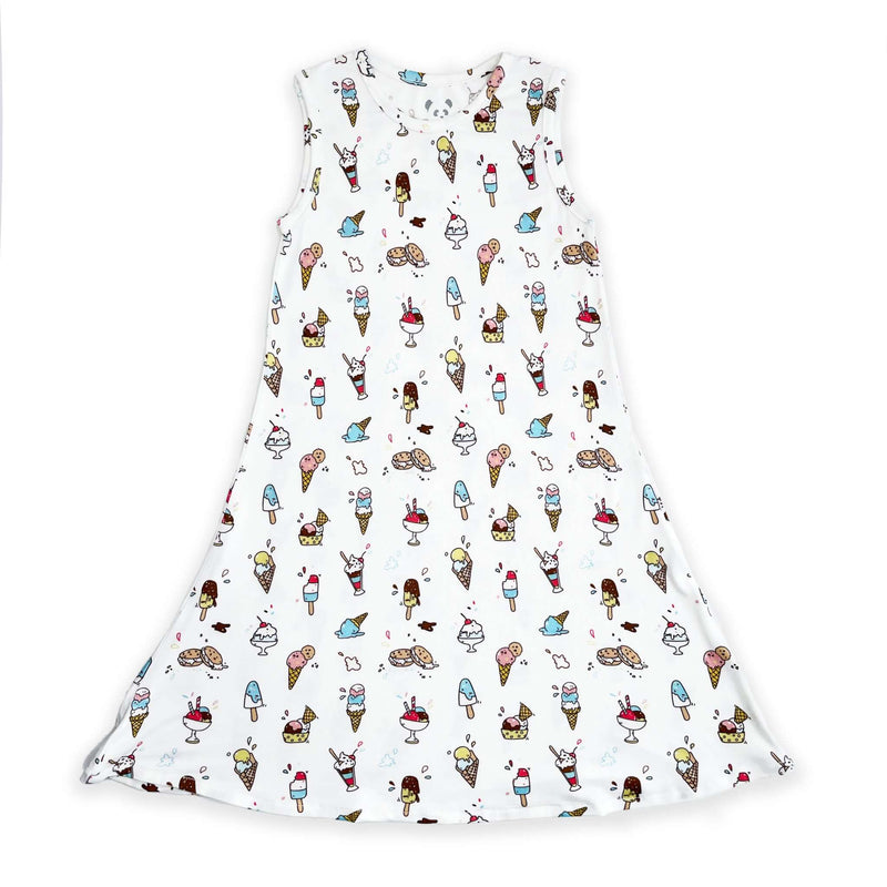 Ice Cream Bamboo Girls' Sleeveless Dress