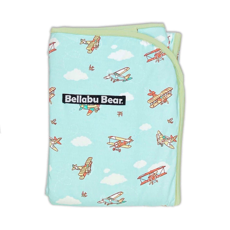 Vintage Airplanes Bamboo Blanket