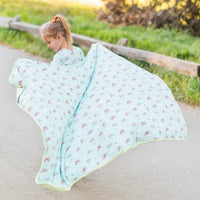 Vintage Airplanes Bamboo Blanket